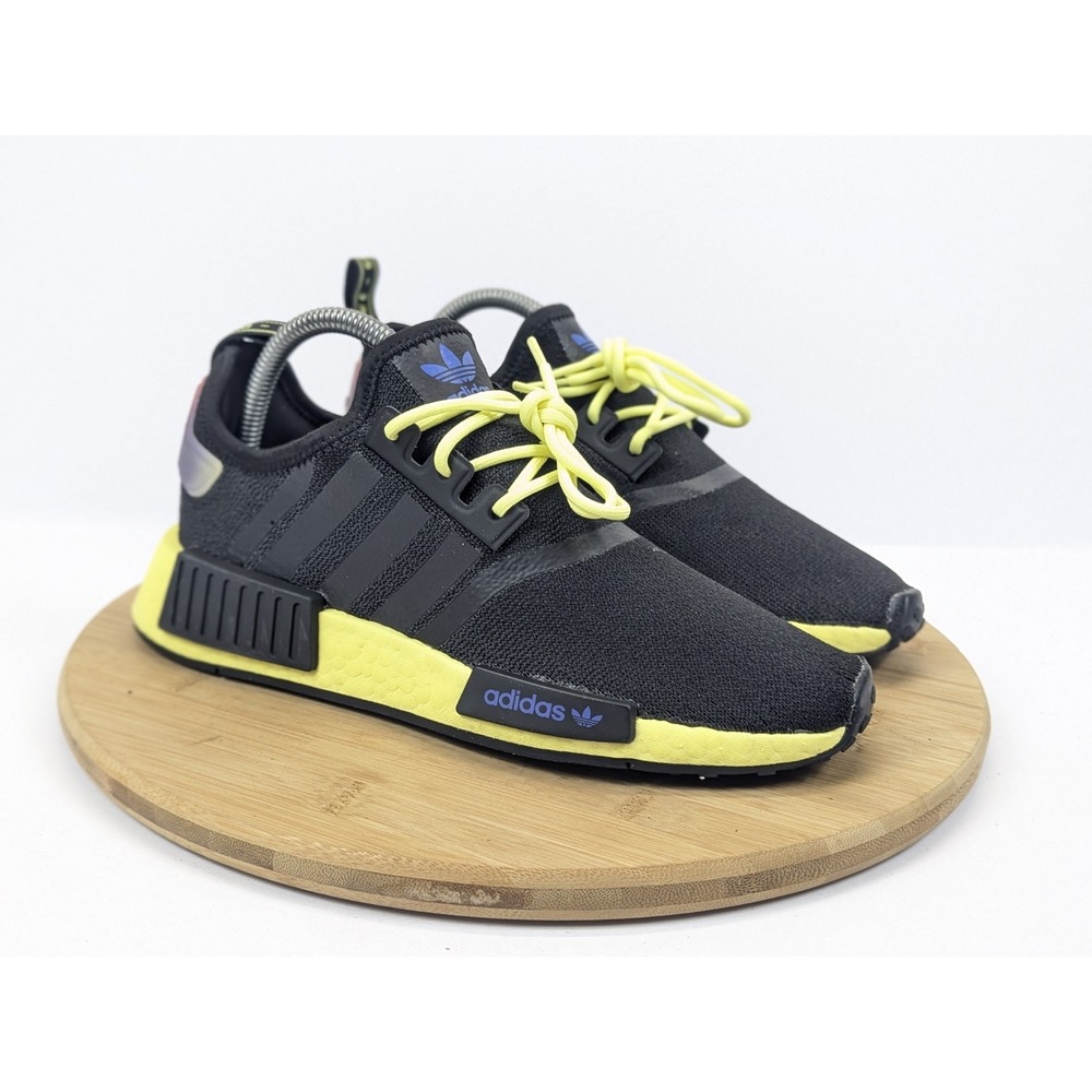 Adidas NMD‎ Shoes Mens 6 Core Black Yellow Athletic Running Sneakers